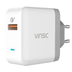 Vinsic 18w portable smart chargeur rapide 3. 0, prise de l ue, pour iphone, galaxy, huawei, xiaomi, lg, ... Vinsic 18w portable smart chargeur rapide 3. 0, prise de l ue, pour iphone, galaxy, huawei, xiaomi, lg, ...