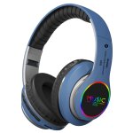 Vj033 mise � niveau multifonction bluetooth 5. 0 casque st�r�o microphone led sans fil casque radio fm ...