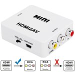 Vk - 126 mini adaptateur convertisseur audio hdmi vers cvbs / l + r (dtartreur) (blanc)