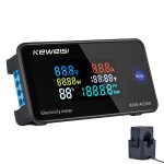 Voltmtre de courant numrique kws - ac300 - 100a 50 - 300v ac avec transformateur d'ouverture (noir) ...