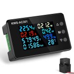 Voltmtre de courant numrique kws - ac301 - 100a 50 - 300v ac avec transformateur d'ouverture (noir) ...