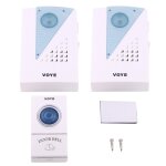 Voye v001a2 sonnette � led home smart smart sans fil avec double r�cepteur, distance de t�l�commande: ...