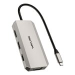 Wavlink wl - umd305 7 en 1 4k dp / hdmi quard display usb - c hub dock adaptateur multiport