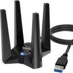 Wavlink wn693x1 avec antenne 4x3dbi  gain lev base magntique ax1800 adaptateur usb wifi 6 double ...