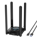 Wavlink wn695x2 ax5400 dongle usb wifi 6 rcepteur 4 antennes adaptateur sans fil tri - bande