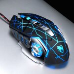T - wolf v6 interface usb 6 - boutons 3200 dpi souris c�bl� de jeu m�canique macro programmation souris ...
