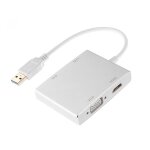 Ws - 03 4 en 1 usb 3. 0 sur vga + hdmi + dvi + rj45 carte rseau convertisseur ethernet