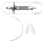 Pour xiaomi mijia m365 housse de protection lat�rale + pare - chocs arri�re avant (blanc)