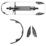 Pour xiaomi mijia m365 housse de protection lat�rale + pare - chocs arri�re avant (noir)