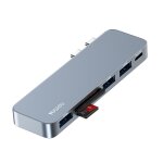 Yesido hb10 6 en 1 ports usb - c / type - c adaptateur hub de station d'accueil multifonctionnel