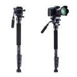Yunteng vct - 558 camra monopod + pan de fluide + porte - unipod