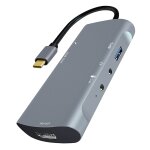 Z41 6 en 1 usb - c / type - c � pd usb - c / type - c + hd hdmi + usb 3. 0 + 3. 5mm aux + usb + interface ...