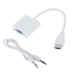 Zhq008 hd hdmi to vga converter avec audio (blanc) Zhq008 hd hdmi to vga converter avec audio (blanc)