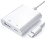Zs - kl21806 2 in 1 8 broches � usb 3. 0 + camera usb read otg adaptateur, compatible avec le syst�me ...