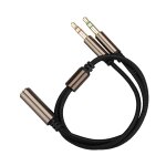 Zs0135 pour steelseries arctis 3 / 5 / 7 3. 5mm femelle � double c�ble de l'�couteur m�le � double 3, ...