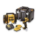 Dewalt - kit 2 outils xr 18v 2ah li - ion : perceuse visseuse compact brushless + gonfleur - dck2067d2t ...