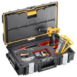 Dewalt - perceuse visseuse dcd710 10, 8v + lot de 3 forts 4. 2 dt4961 + pince  riveter  endurance  ...