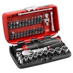 Facom - coffret cliquet et douilles nano, douilles 6 pans ogv grip - rlnano1pb