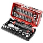 Facom - coffret douilles 1 / 4 6 pices avec cliquet r. 1 - r. 181nanopb