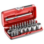 Facom - coffret douilles, 6 pans mtriques et embouts 1 / 4  - 23 pices - r1picopb