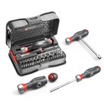 Facom - coffret de douilles et porte - embouts 1 / 4  mixtes  - r. 161 - 6atcl3pb