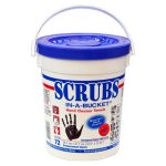 Jelt - seau de 72 lingettes nettoyantes mains usage professionnel scrubs - 42272