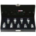 Kstools - coffret de 9 douilles tournevis 6 pans 1 / 2 , 4  17 mm - 922. 1321