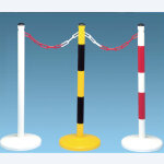 Mottez - potelet sur coupelle 90 cm jaune / noir - b363cjn