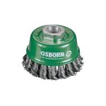 Osborn - brosse coupe, fil acier inox torsad avec filetage ou alsage pour meuleuses d'angle. diamtre ...