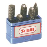 Schill - coffret de 5 fraises limes carbure p9, 5 denture croise - 00670p9. 5a
