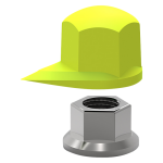 Tiptop - indicateur desserrage et cache �crou jaune 33 mm - 8702633