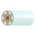 Topcar - cble inox 7 torons de 7 fils - gain pvc blanc trait anti - uv - vendu au mtre - 1360cie180 ...