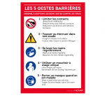 Topcar - panneau 'les gestes barrires' rigide a4 - 4600109