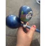 2 pi�ces bois maracas mexique bleu