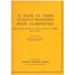 20 duos et trios faciles et progressifs pour clarinettes - michel delgiudice