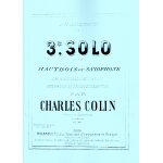 3 solo de concert de charles colin pour saxophone soprano et piano