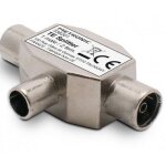 Adaptateur coaxial en t 1 male 2 femelles