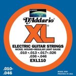 D'addario xl exl110 regular light - cordes guitare electrique - tirant 10 - 46 - fil� rond nickel