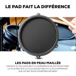 Alesis nitro mesh kit  batterie electronique 8 pices en peau maille avec rack en aluminium ultra - ...