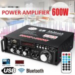 Amplificateur audio st�r�o 600w, avec bluetooth, fm, 2ch, lecteur mp3, usb, sd, avec fonction de t�l�commande, ...