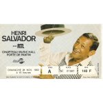 Ancien billet de concert henri salvador a la porte de pantin 21 / 11 / 1982