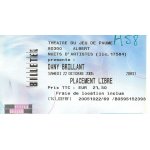 Ancien ticket de concert dany brillant a albert ( 80 ) 22 / 10 / 2005