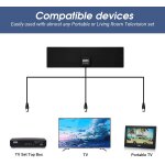 Antenne tv intrieur puissante tnt haut gain extra plate attache fentre vitre