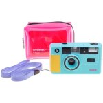 Appareil argentique dubble film show r�utilisable 35 mm avec flash - turquoise