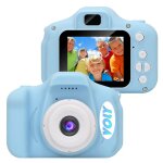 Appareil photo pour enfants, mini camra numrique rechargeable camscope antichoc, hd 1080p - bleu