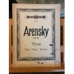 Arensky trio en fa mineur opus 73 partition piano violon violoncelle bosworth
