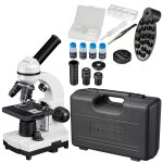 Bresser junior biolux sel 401600x microscope, blanc, avec cas