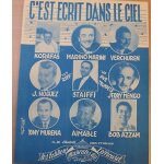 C'est ecrit dans le ciel (editions musicales carrousel, partition)