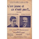 C'est jeune et ca n'sait pas paroles - de albert willemetz et jacques - charles, musique de chateau. ... C'est jeune et ca n'sait pas paroles - de albert willemetz et jacques - charles, musique de chateau. ...