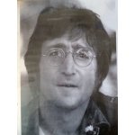 Cadre en verre avec reproduction photo john lennon - 30x40cm